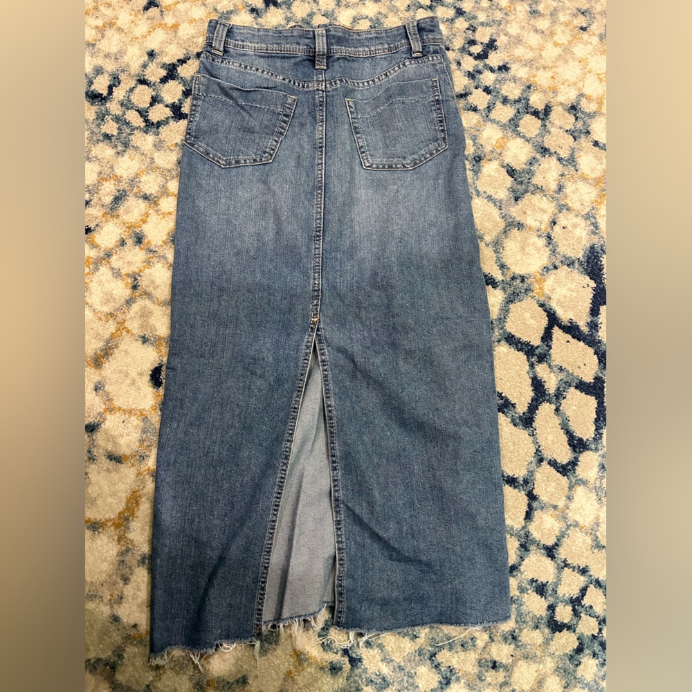 Denim Midi Skirt - Picture 3 of 5